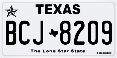 TX license plate BCJ8209