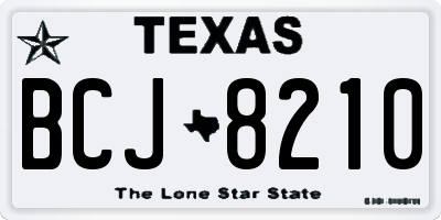 TX license plate BCJ8210