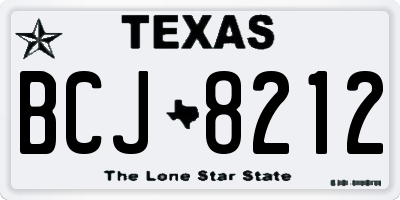 TX license plate BCJ8212
