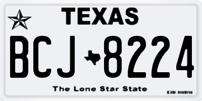 TX license plate BCJ8224