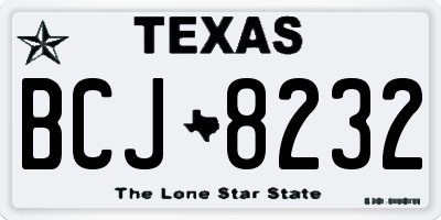 TX license plate BCJ8232