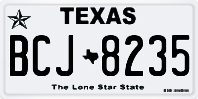 TX license plate BCJ8235