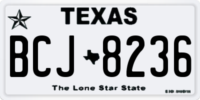 TX license plate BCJ8236
