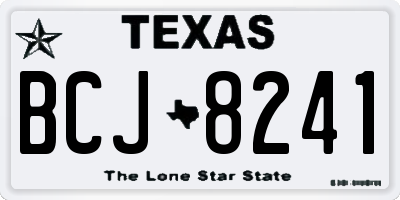TX license plate BCJ8241