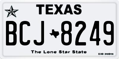 TX license plate BCJ8249