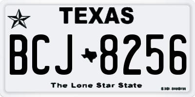 TX license plate BCJ8256