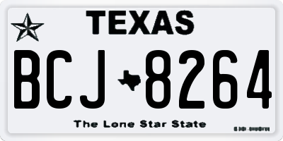 TX license plate BCJ8264