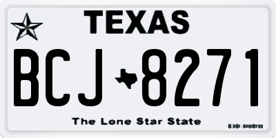 TX license plate BCJ8271