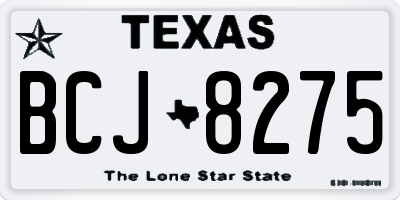TX license plate BCJ8275