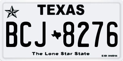 TX license plate BCJ8276