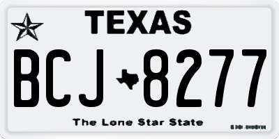 TX license plate BCJ8277