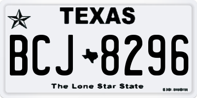 TX license plate BCJ8296
