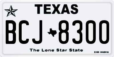 TX license plate BCJ8300