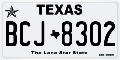 TX license plate BCJ8302