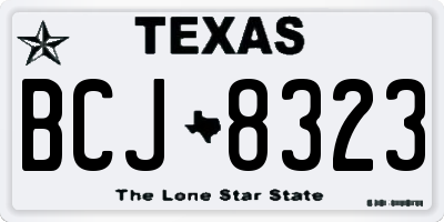 TX license plate BCJ8323