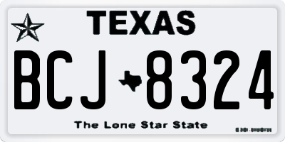 TX license plate BCJ8324