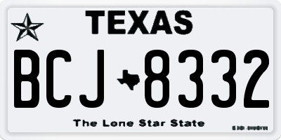 TX license plate BCJ8332