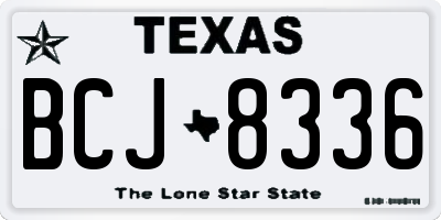 TX license plate BCJ8336