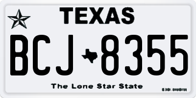 TX license plate BCJ8355