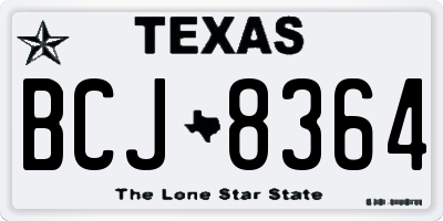 TX license plate BCJ8364