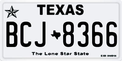 TX license plate BCJ8366
