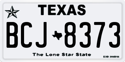 TX license plate BCJ8373