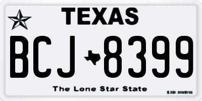 TX license plate BCJ8399