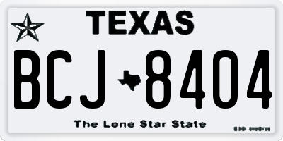 TX license plate BCJ8404