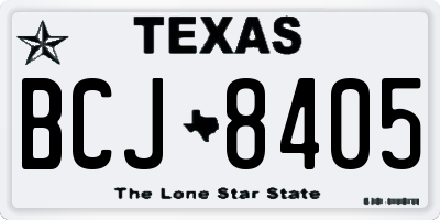 TX license plate BCJ8405
