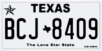 TX license plate BCJ8409