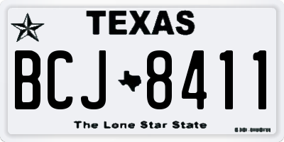 TX license plate BCJ8411