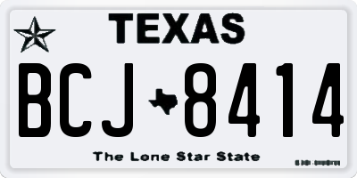 TX license plate BCJ8414