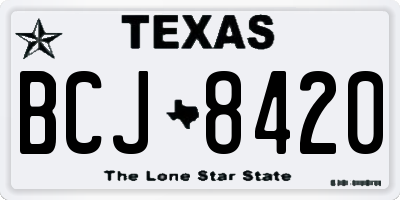 TX license plate BCJ8420