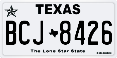 TX license plate BCJ8426