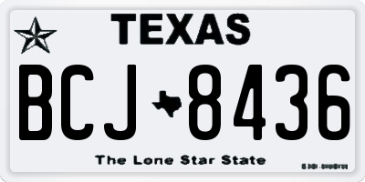 TX license plate BCJ8436