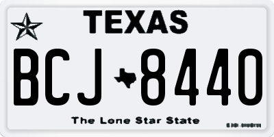 TX license plate BCJ8440