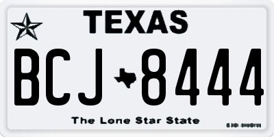 TX license plate BCJ8444