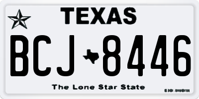 TX license plate BCJ8446