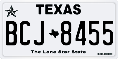 TX license plate BCJ8455