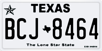 TX license plate BCJ8464