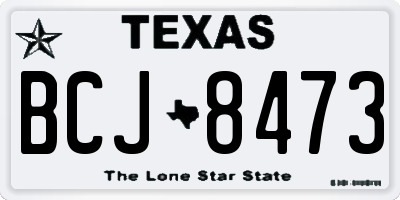 TX license plate BCJ8473