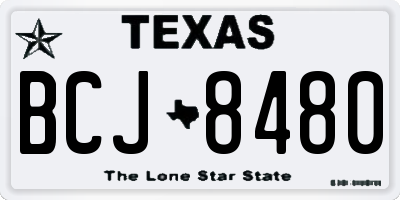 TX license plate BCJ8480