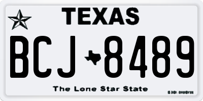 TX license plate BCJ8489