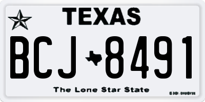 TX license plate BCJ8491