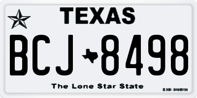 TX license plate BCJ8498