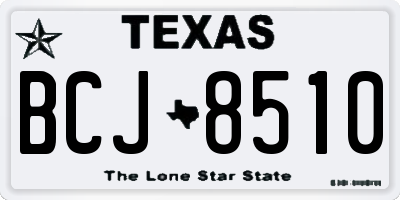 TX license plate BCJ8510