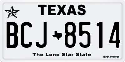 TX license plate BCJ8514