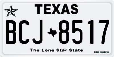 TX license plate BCJ8517