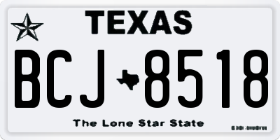 TX license plate BCJ8518