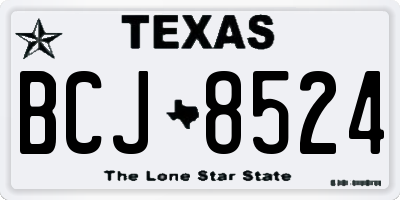 TX license plate BCJ8524